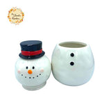 Christmas Snowman (Full Body) Porcelain Containers with Lid