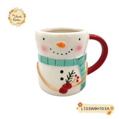 Christmas Snowman Porcelain Cups