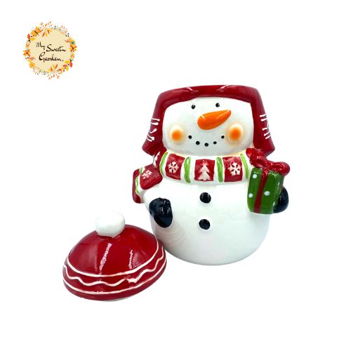 Christmas Snowman (Full Body) Porcelain Containers with Lid