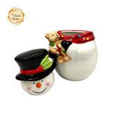 Christmas Snowman (Full Body) Porcelain Containers with Lid