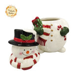 Christmas Snowman (Full Body) Porcelain Containers with Lid