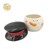 Christmas Snowman Porcelain Containers with Lid