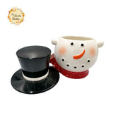 Christmas Snowman Porcelain Containers with Lid