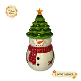 Snowman  (Full Sized) LED Porcelain Containers with Lid