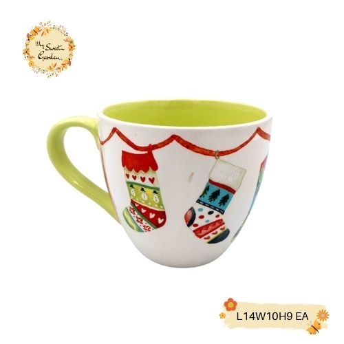 Christmas Socks Porcelain Cups