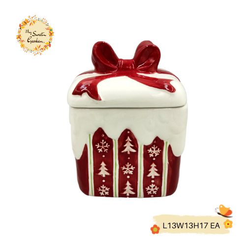 Christmas Gift Box Porcelain Containers with Lid