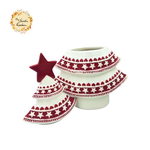Christmas Tree Porcelain Containers with Lid