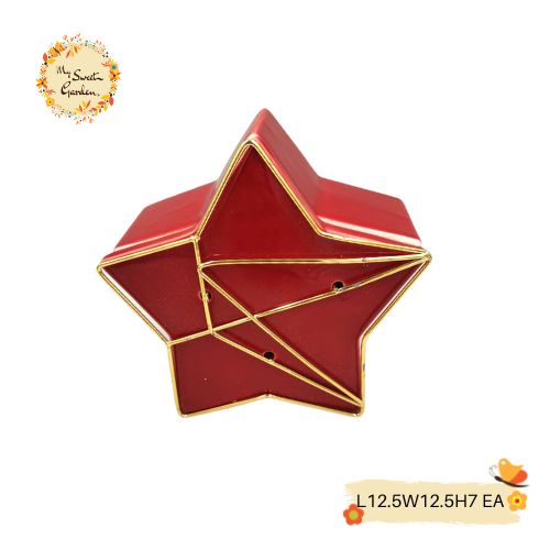 Christmas Star Porcelain Containers with Lid