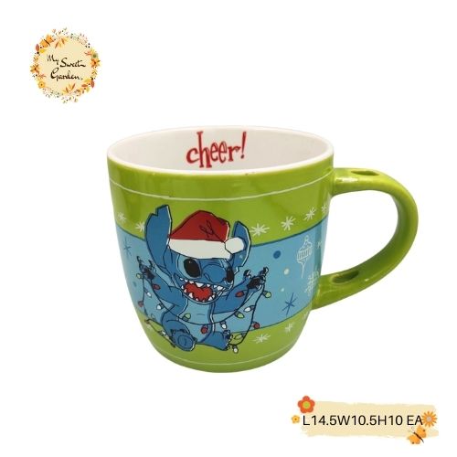 Christmas Santa Stitch Porcelain Cups
