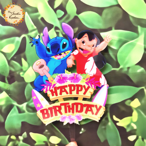 Lilo and Stitch Happy Birthday Insert