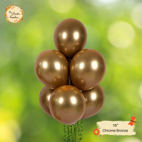 [UNO] Chrome Bronze Helium Latex Balloon