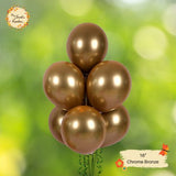 [UNO] Chrome Bronze Helium Latex Balloon