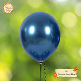 [UNO] Chrome Navy Blue Helium Latex Balloon