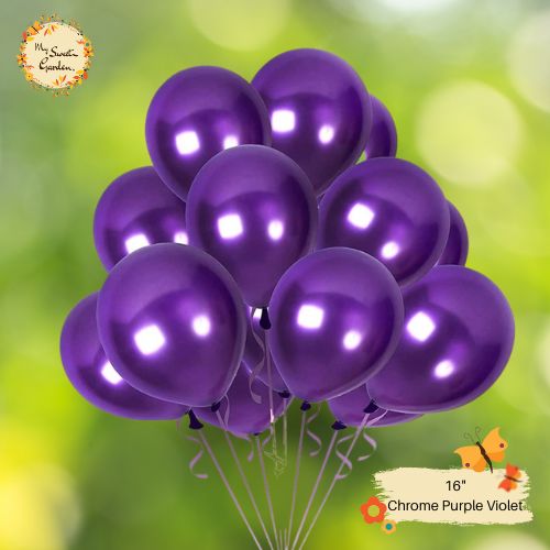 [UNO] Chrome Purple Violet Helium Latex Balloon