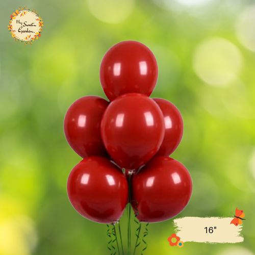 [UNO] Dark Red Helium Latex Balloon