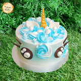 Brietta Unicorn Artistic Cake with Chocolate Wide Eyes