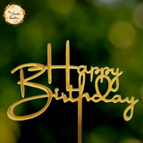 Cursive Happy Birthday Acrylic Insert