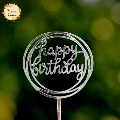 Circle (Multiple) Happy Birthday Acrylic Insert