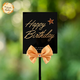 Classy Bow Happy Birthday Acrylic Insert