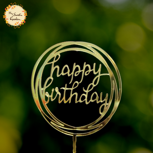 Circle (Multiple) Happy Birthday Acrylic Insert