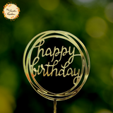 Circle (Multiple) Happy Birthday Acrylic Insert