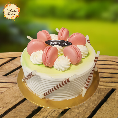 Pink Macaron Artistic Cake