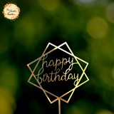 Double Framed Hexagonal Happy Birthday Acrylic Insert