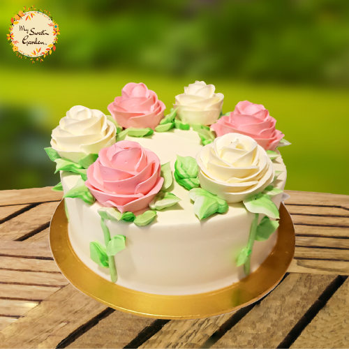Sweet Roses Artistic Cake