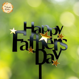 Simple Happy Father's Day with Stars Acrylic Insert