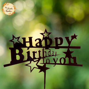 Glamourous Happy Birthday Acrylic Insert