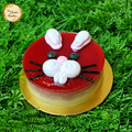 Strawberry White Chocolate Mousse Rabbit Artistic Cake