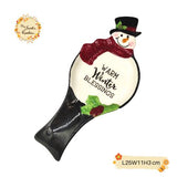 Christmas Snowman (Spoon-shaped) Porcelain Serving Plate