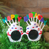 Happy Birthday Glasses Cupcake Theme
