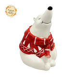 Christmas Winter Polar Bears (Full Body) Porcelain Containers with Lid