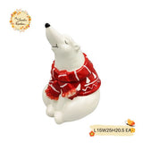 Christmas Winter Polar Bears (Full Body) Porcelain Containers with Lid