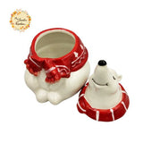 Christmas Winter Polar Bears (Full Body) Porcelain Containers with Lid