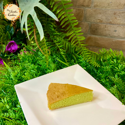 Sliced Pandan Butter Cake