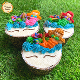 Unicorn Smiley Face Artistic Cupcake B