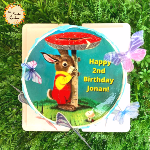 Round Stucco Digital Print Cake