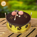 Macaron Chocolate Glazed Artistic Cake