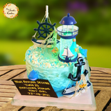 DIY Wavy Buttercream Painted Cake Base