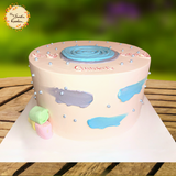 DIY Brushstroke Buttercream Painted Cake Base