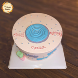 DIY Brushstroke Buttercream Painted Cake Base